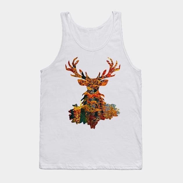 Wild Autumn Deer Tank Top by rodmendonca